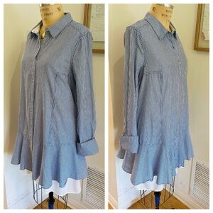 NWT FREE PEOPLE All For You Striped Shirt Dress w/ Slip (2 Piece Set), Med